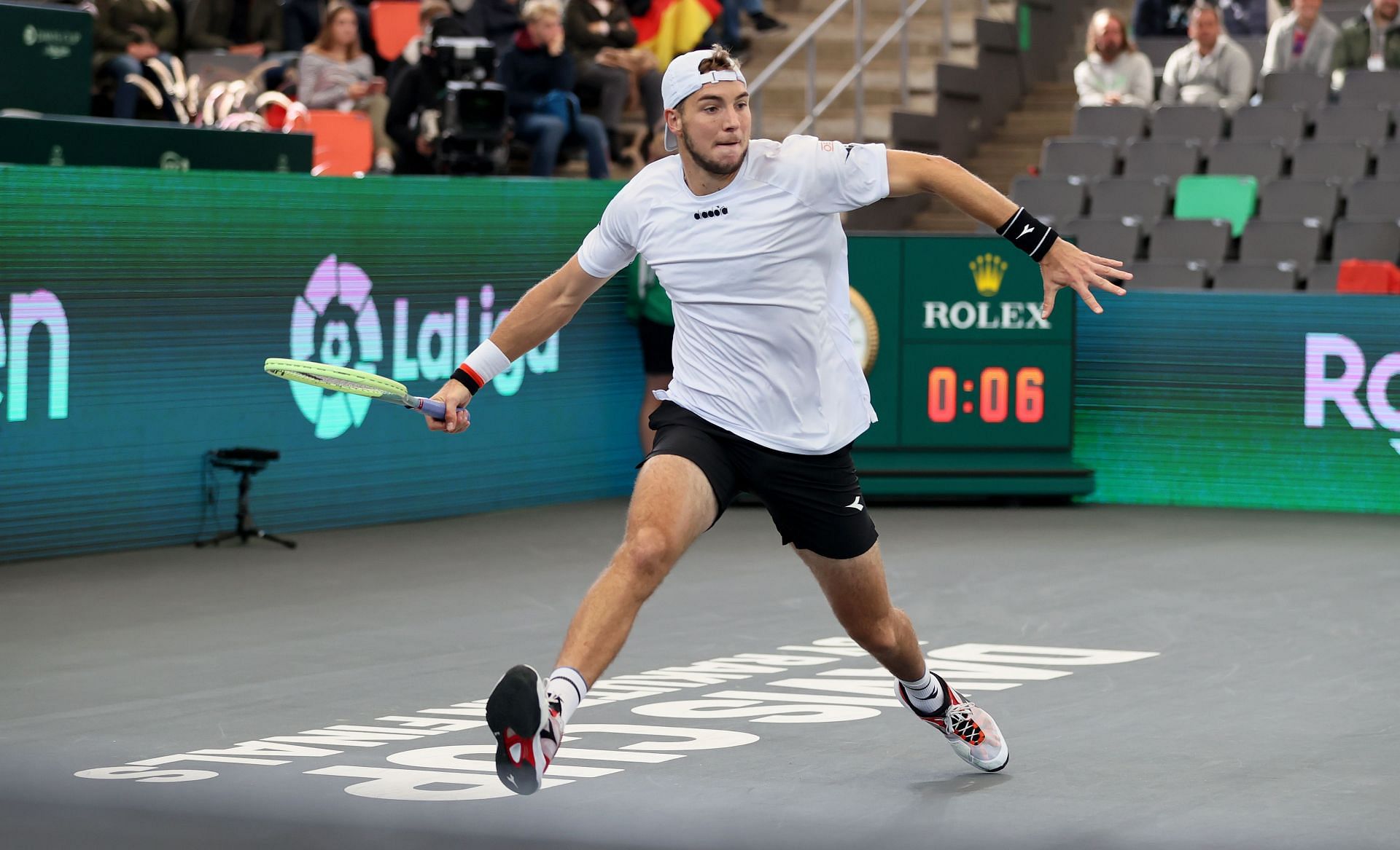 Jan-Lennard Struff at the 2022 Davis Cup.